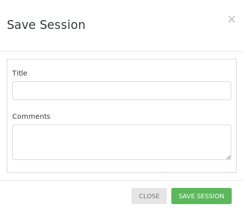 Save session form